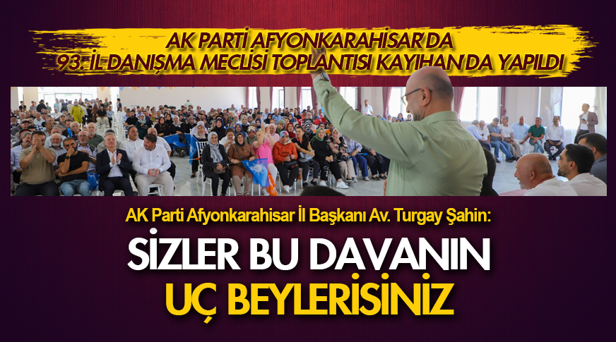 Şahin: Sizler bu davanın uç beylerisiniz
